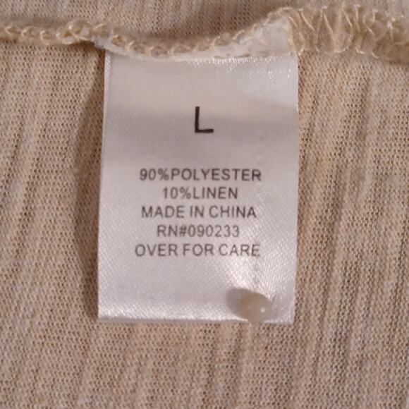 PACSUN Women's Beige Crew Neck Long Sleeve Sweatshirt.  L - Picture 8 of 10